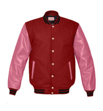 Load image into Gallery viewer, Superb Genuine Pink Leather Sleeve Letterman College Varsity Kid Wool Jackets #PKSL-BSTR-PKB