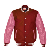 Load image into Gallery viewer, Superb Genuine Pink Leather Sleeve Letterman College Varsity Men Wool Jackets #PKSL-WSTR-WB