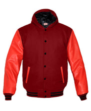 Load image into Gallery viewer, Superb Red Leather Sleeve Original American Varsity Letterman College Baseball Men Wool Jackets #RSL-BSTR-BB-H