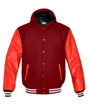 Load image into Gallery viewer, Superb Red Leather Sleeve Original American Varsity Letterman College Baseball Men Wool Jackets #RSL-WSTR-RB-H