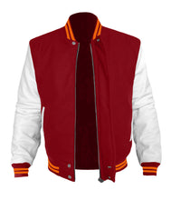 Load image into Gallery viewer, Original American Varsity White Leather Sleeve Letterman College Baseball Kid Wool Jackets #WSL-ORSTR-BZ