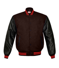 Load image into Gallery viewer, Superb Genuine Black Leather Sleeve Letterman College Varsity Kid Wool Jackets #BSL-RSTR-BB