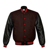 Load image into Gallery viewer, Original American Varsity Real Leather Letterman College Baseball Kid Wool Jackets #BSL-RSTR-RB-BBAND