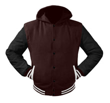 Load image into Gallery viewer, Superb Leather Sleeve Original American Varsity Letterman College Baseball Kid Wool Hoodie Jackets #BSL-WSTR-BB-H