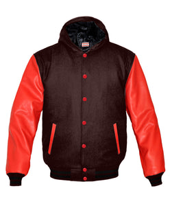 Superb Red Leather Sleeve Original American Varsity Letterman College Baseball Women Wool Jackets #RSL-BSTR-RB-H