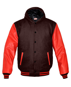 Superb Red Leather Sleeve Original American Varsity Letterman College Baseball Men Wool Jackets #RSL-RSTR-BB-H