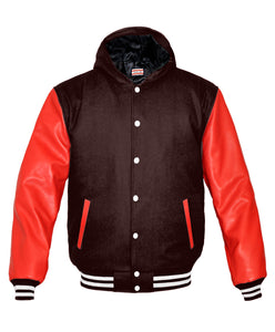 Superb Red Leather Sleeve Original American Varsity Letterman College Baseball Men Wool Jackets #RSL-WSTR-WB-H