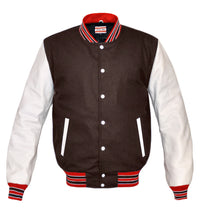 Load image into Gallery viewer, Superb Genuine White Leather Sleeve Letterman College Varsity Men Wool Jackets #WSL-RWSTR-WB