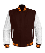 Load image into Gallery viewer, Original American Varsity White Leather Sleeve Letterman College Baseball Kid Wool Jackets #WSL-ORSTR-BZ