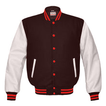 Load image into Gallery viewer, Superb Genuine White Leather Sleeve Letterman College Varsity Kid Wool Jackets #WSL-RSTR-RB