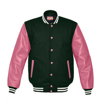 Load image into Gallery viewer, Superb Genuine Pink Leather Sleeve Letterman College Varsity Kid Wool Jackets #PKSL-WSTR-PKB