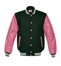 Load image into Gallery viewer, Superb Genuine Pink Leather Sleeve Letterman College Varsity Men Wool Jackets #PKSL-WSTR-WB