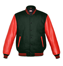 Load image into Gallery viewer, Original American Varsity Real Red Leather Letterman College Baseball Kid Wool Jackets #RSL-RSTR-BB