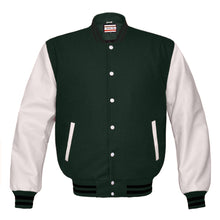 Load image into Gallery viewer, Superb Genuine White Leather Sleeve Letterman College Varsity Men Wool Jackets #WSL-BSTR-WB