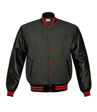 Load image into Gallery viewer, Original American Varsity Real Leather Letterman College Baseball Kid Wool Jackets #BSL-RSTR-RB-BBAND