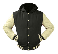 Load image into Gallery viewer, Superb Genuine Cream Leather Sleeve Letterman College Varsity Women Wool Jackets #CRSL-CRSTR-CRB-H