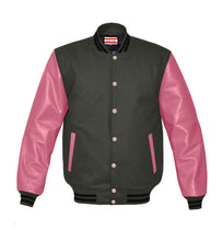 Load image into Gallery viewer, Superb Genuine Pink Leather Sleeve Letterman College Varsity Kid Wool Jackets #PKSL-BSTR-PKB