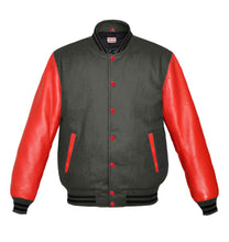 Load image into Gallery viewer, Original American Varsity Real Red Leather Letterman College Baseball Men Wool Jackets #RSL-BSTR-RB