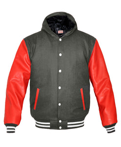 Superb Red Leather Sleeve Original American Varsity Letterman College Baseball Men Wool Jackets #RSL-WSTR-WB-H