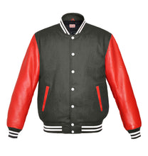 Load image into Gallery viewer, Original American Varsity Real Red Leather Letterman College Baseball Women Wool Jackets #RSL-WSTR-WB