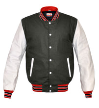 Load image into Gallery viewer, Superb Genuine White Leather Sleeve Letterman College Varsity Kid Wool Jackets #WSL-RWBSTR-WB