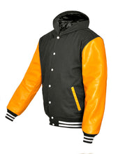 Load image into Gallery viewer, Superb Genuine Yellow Leather Sleeve Letterman College Varsity Women Wool Jackets #YSL-WSTR-WB-H