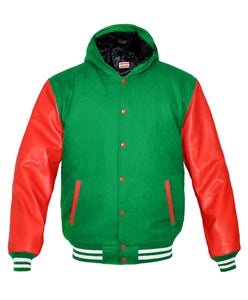 Superb Red Leather Sleeve Original American Varsity Letterman College Baseball Kid Wool Jackets #RSL-WSTR-RB-H