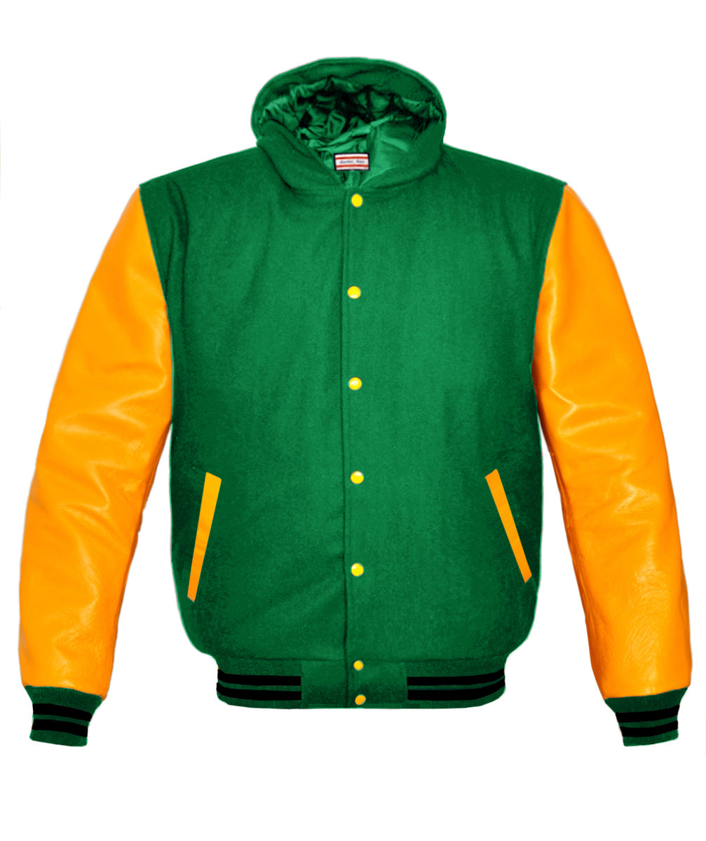 Leather-Haus Kid Yellow Leather Sleeve Varsity – ps8-store