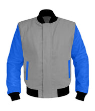 Load image into Gallery viewer, Original American Varsity Blue Leather Sleeve Letterman College Baseball Kid Wool Jackets #BLSL-BBand-BZ