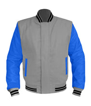 Load image into Gallery viewer, Original American Varsity Blue Leather Sleeve Letterman College Baseball Kid Wool Jackets #BLSL-BSTR-BZ
