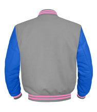 Load image into Gallery viewer, Original American Varsity Blue Leather Sleeve Letterman College Baseball Kid Wool Jackets #BLSL-PKSTR-BZ