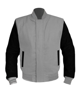 Original American Varsity Black Leather Sleeve Letterman College Baseball Men Wool Jackets #BSL-GYSTR-BZ