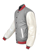 Load image into Gallery viewer, Superb Genuine Cream Leather Sleeve Letterman College Varsity Men Wool Jackets #CRSL-RSTR-BB