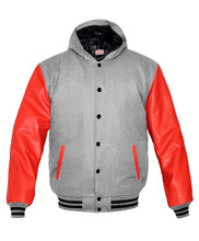 Load image into Gallery viewer, Superb Red Leather Sleeve Original American Varsity Letterman College Baseball Men Wool Jackets #RSL-BSTR-BB-H