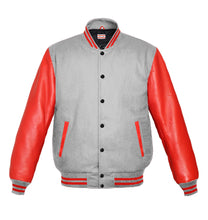 Load image into Gallery viewer, Original American Varsity Real Red Leather Letterman College Baseball Kid Wool Jackets #RSL-RSTR-BB