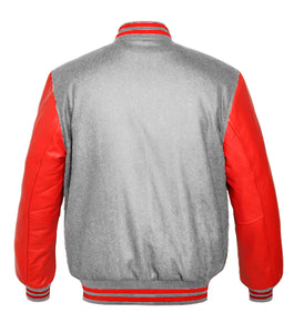 Original American Varsity Real Red Leather Letterman College Baseball Kid Wool Jackets #RSL-RSTR-BB