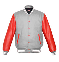 Load image into Gallery viewer, Original American Varsity Real Red Leather Letterman College Baseball Men Wool Jackets #RSL-WSTR-RB