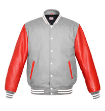 Load image into Gallery viewer, Original American Varsity Real Red Leather Letterman College Baseball Women Wool Jackets #RSL-WSTR-WB