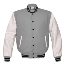 Load image into Gallery viewer, Superb Genuine White Leather Sleeve Letterman College Varsity Kid Wool Jackets #WSL-BSTR-BB