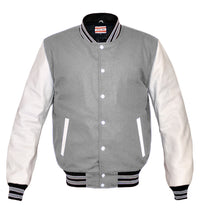 Load image into Gallery viewer, Superb Genuine White Leather Sleeve Letterman College Varsity Kid Wool Jackets #WSL-BWSTR-WB
