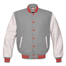 Load image into Gallery viewer, Superb Genuine White Leather Sleeve Letterman College Varsity Women Wool Jackets #WSL-RSTR-RB