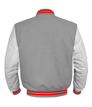 Load image into Gallery viewer, Original American Varsity White Leather Sleeve Letterman College Baseball Kid Wool Jackets #WSL-RSTR-BZ