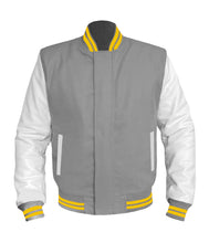 Load image into Gallery viewer, Original American Varsity White Leather Sleeve Letterman College Baseball Kid Wool Jackets #WSL-YSTR-BZ