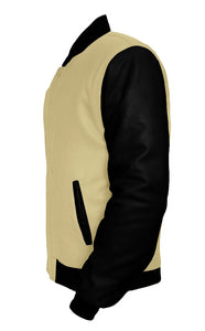 Original American Varsity Black Leather Sleeve Letterman College Baseball Men Wool Jackets #BSL-BBAND-BZ