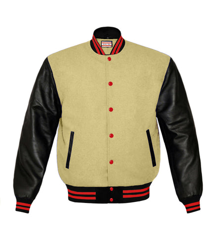 Original American Varsity Real Leather Letterman College Baseball Men Wool Jackets #BSL-RSTR-RB-BBAND