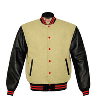 Load image into Gallery viewer, Original American Varsity Real Leather Letterman College Baseball Kid Wool Jackets #BSL-RSTR-RB-BBAND