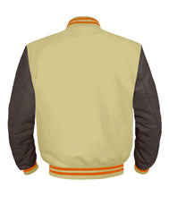 Load image into Gallery viewer, Original American Varsity Dark Brown Leather Sleeve Letterman College Baseball Men Wool Jackets #DBRSL-ORSTR-BZ