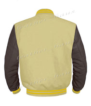 Load image into Gallery viewer, Original American Varsity Dark Brown Leather Sleeve Letterman College Baseball Men Wool Jackets #DBRSL-YSTR-BZ
