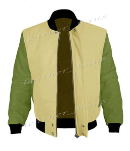 Original American Varsity Green Leather Sleeve Letterman College Baseball Men Wool Jackets #GRSL-BBAND-BZ