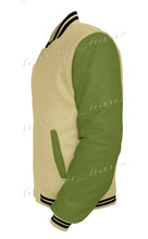 Load image into Gallery viewer, Original American Varsity Green Leather Sleeve Letterman College Baseball Men Wool Jackets #GRSL-BSTR-BZ